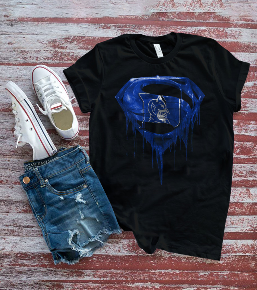 Duke Blue Devils Superhero Dripping T-Shirt