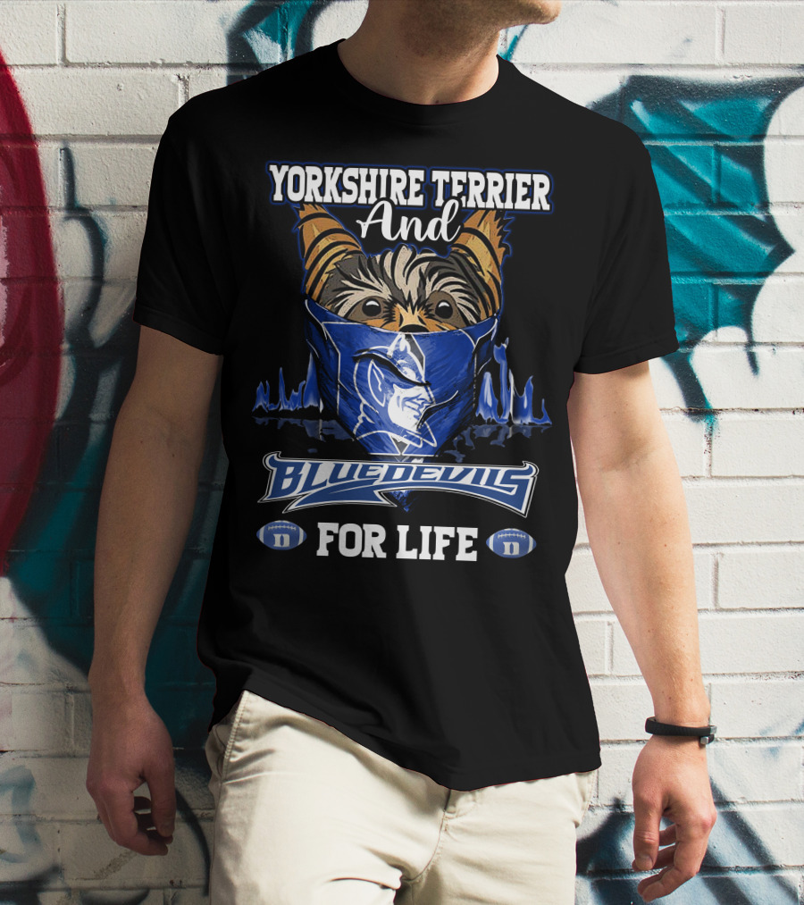 Yorkshire Terrier And Blue Devils For Life T-Shirt