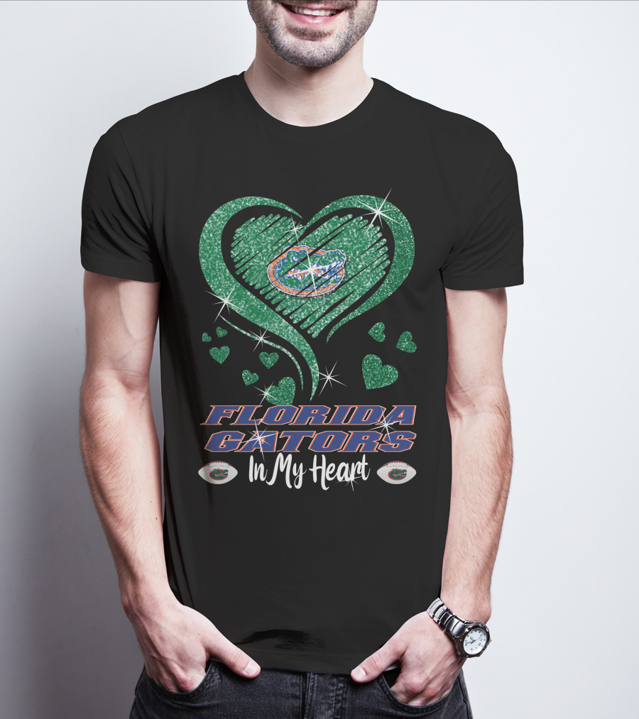 Florida Gators Sparkling Heart Love In My Heart T-Shirt