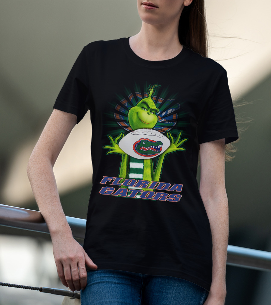 Grinch Holding Florida Gators Football T-Shirt