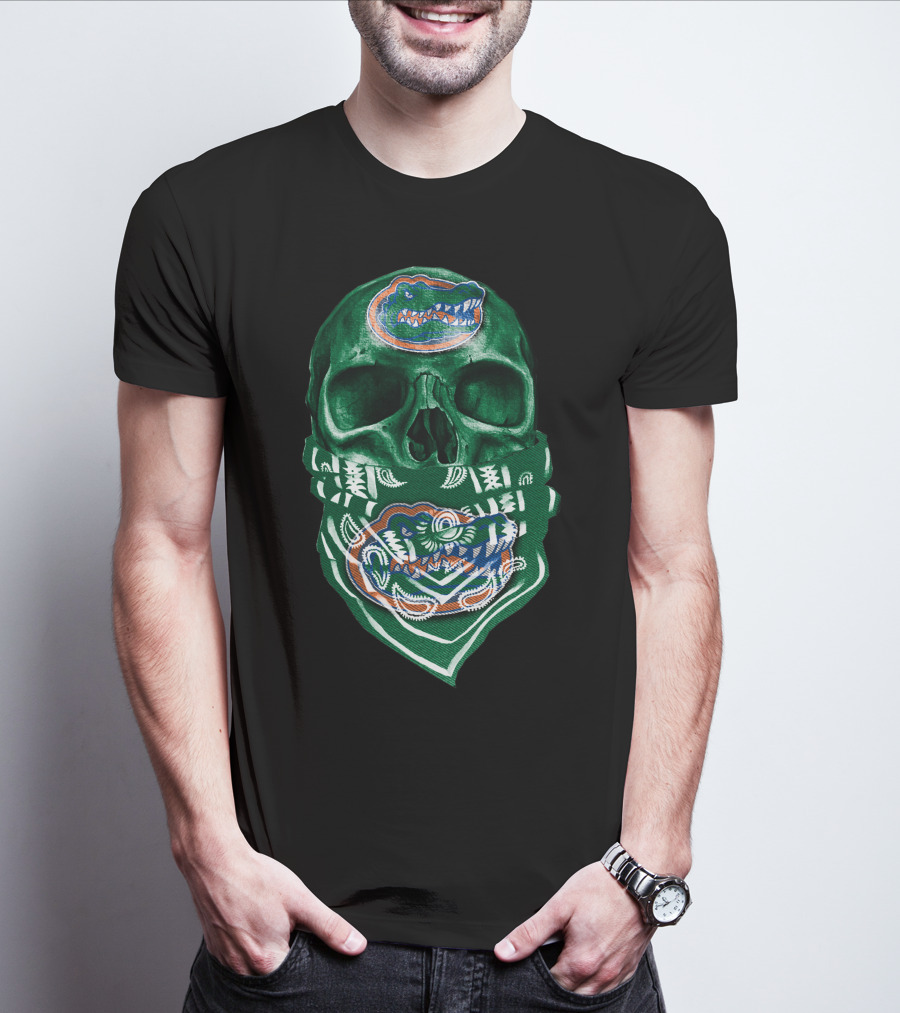Florida Gators Skull Green Bandana T-Shirt