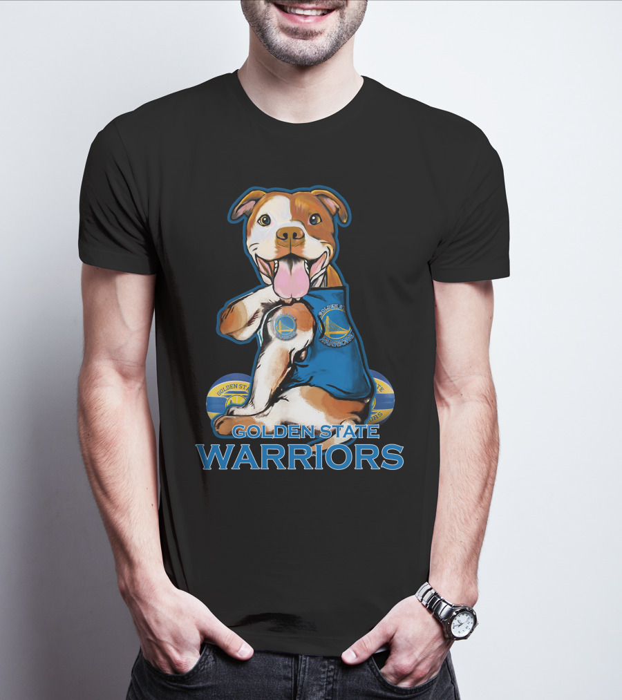 Golden State Warriors Pitbull Basketball Fan T-Shirt