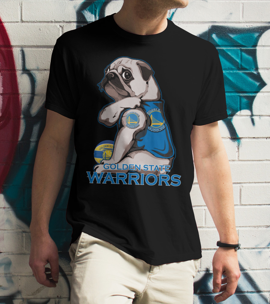 Pug Golden State Warriors Basketball Team Fan T-Shirt