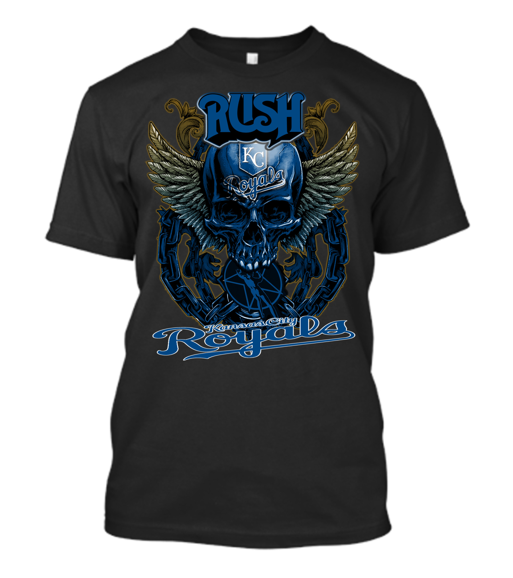 Rush Kansas City Royals Skull Wings T-Shirt
