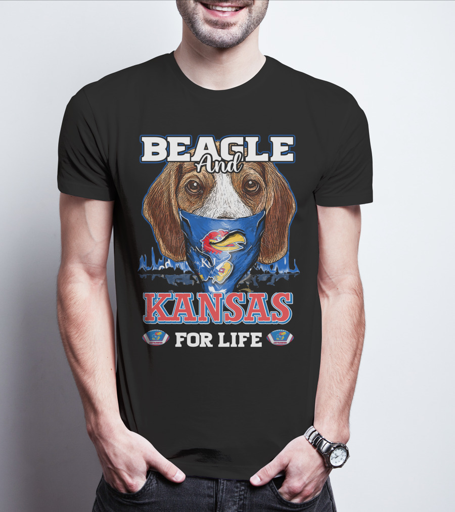 Beagle And Kansas Jayhawks For Life T-Shirt