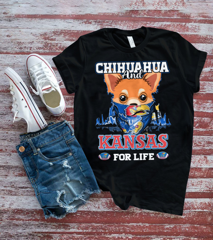 Chihuahua And Kansas Jayhawks Mascot For Life T-Shirt