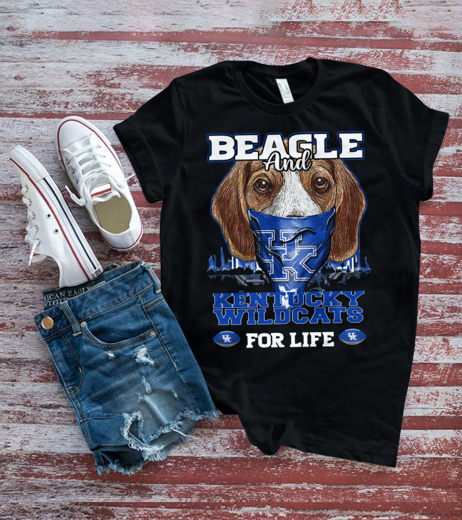 Beagle And Kentucky Wildcats For Life T-Shirt
