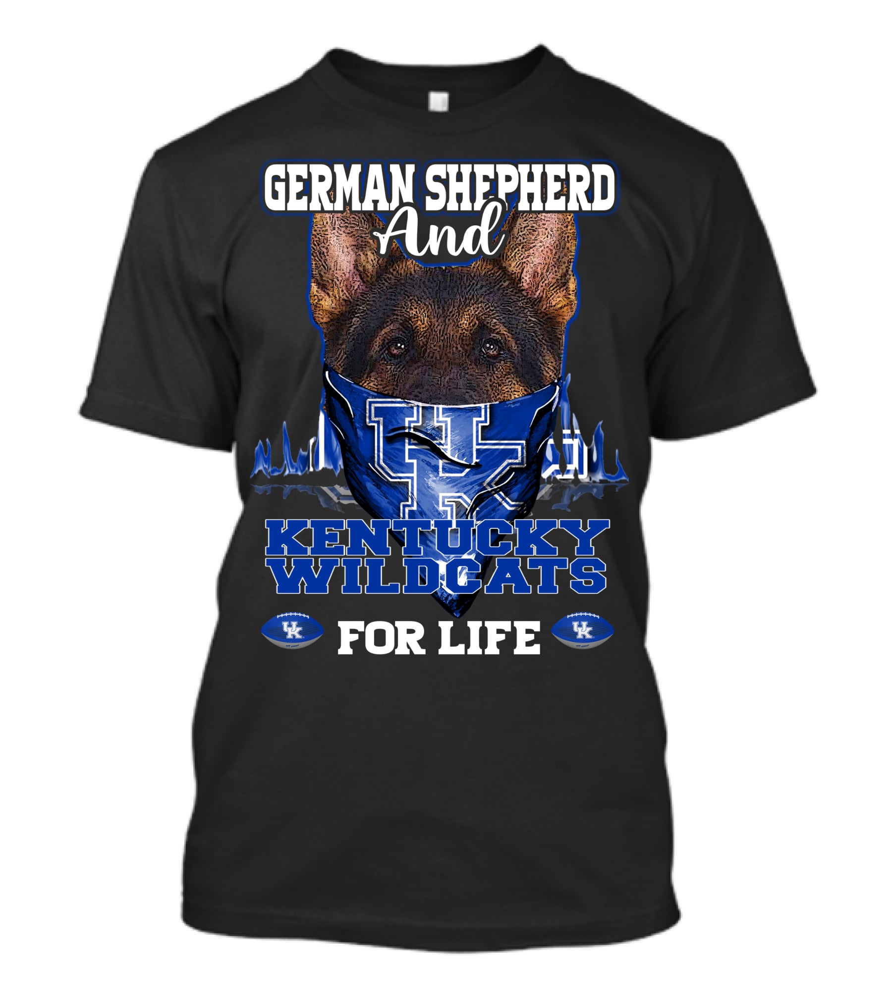 German Shepherd And Kentucky Wildcats For Life T-Shirt