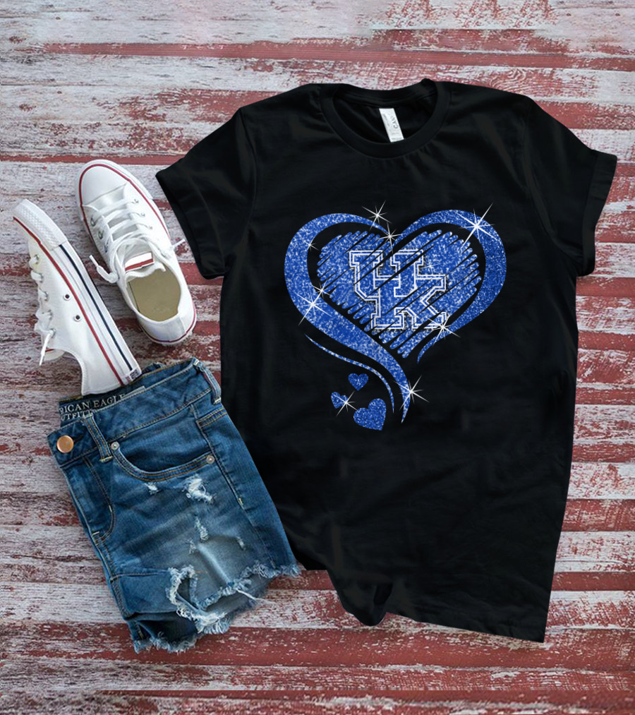 Heart Sparkle UK Kentucky Wildcats T-Shirt