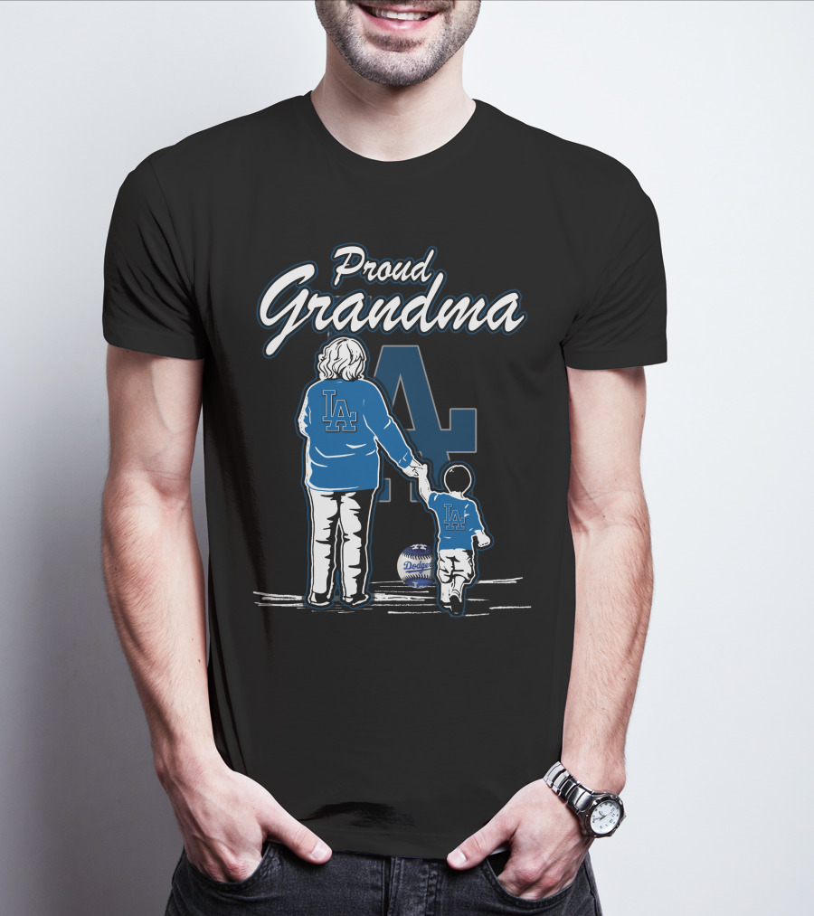 Proud Grandma LA Dodgers Fan With Child Team Spirit T-Shirt