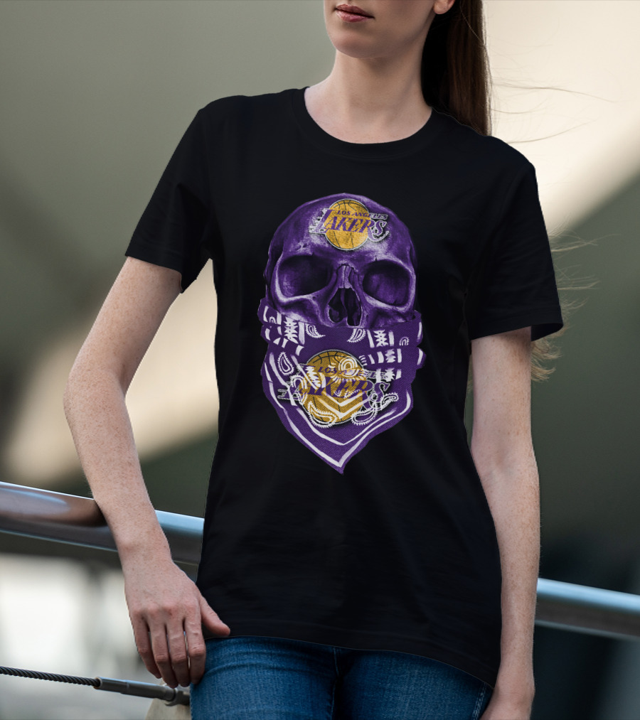 Los Angeles Lakers Skull Bandana NBA T-Shirt