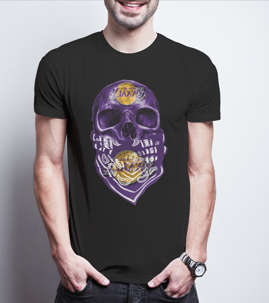 Los Angeles Lakers Skull Bandana NBA T-Shirt