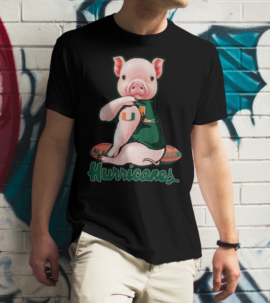 Hurricanes Pig Miami U Football T-Shirt