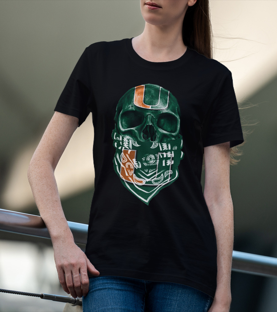Skull Bandana Miami Hurricanes U T-Shirt