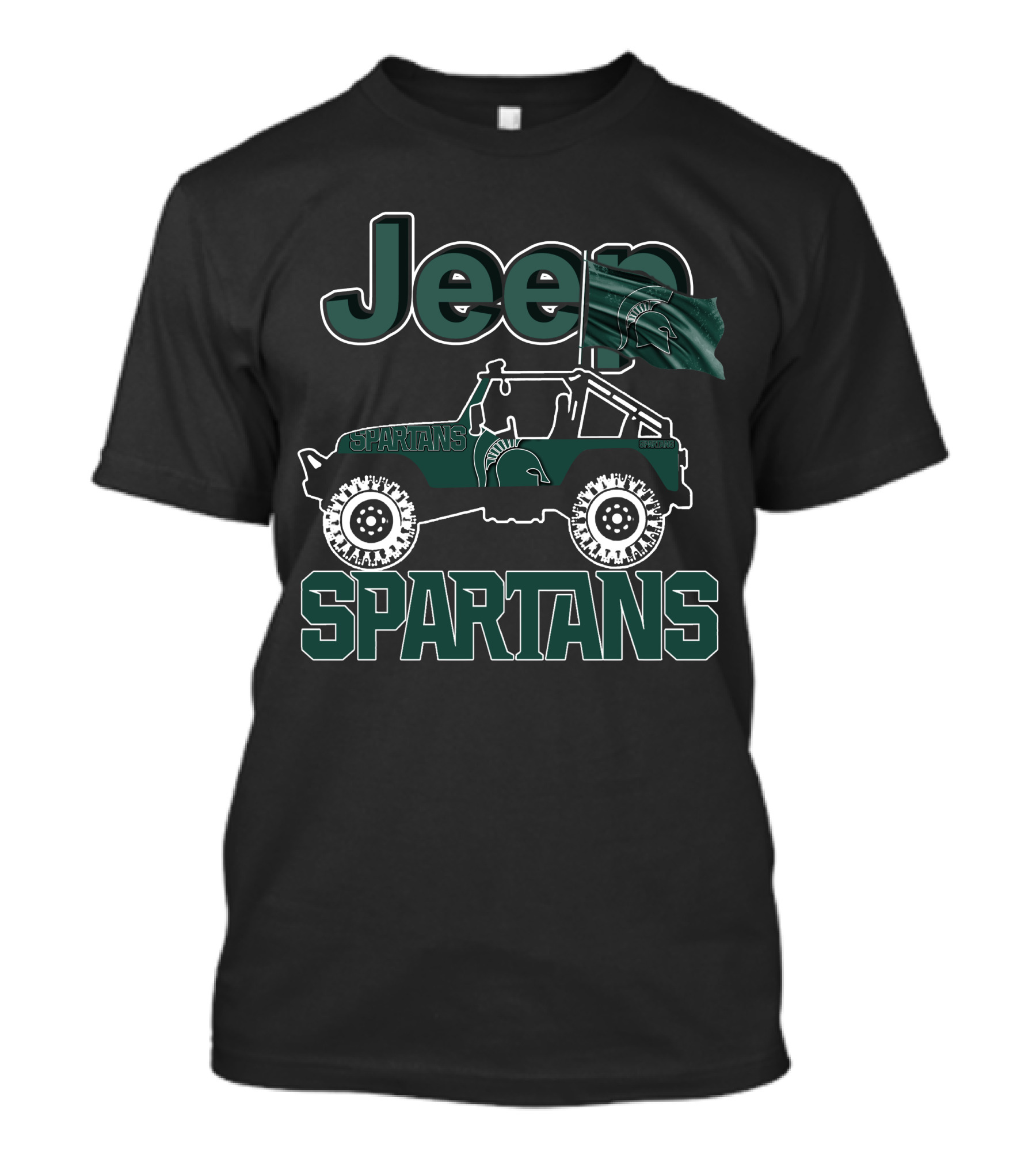 Jeep Michigan State Spartans Off-Road Adventure T-Shirt