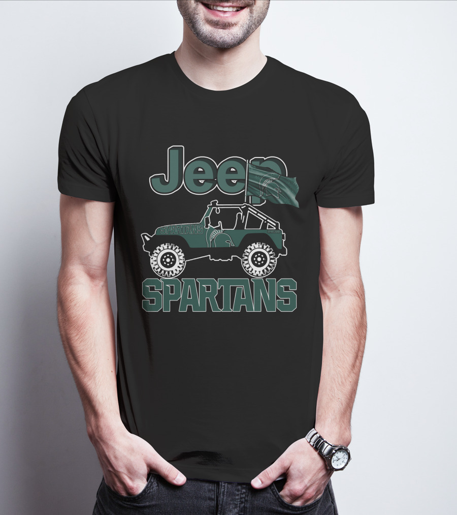 Jeep Michigan State Spartans Off-Road Adventure T-Shirt