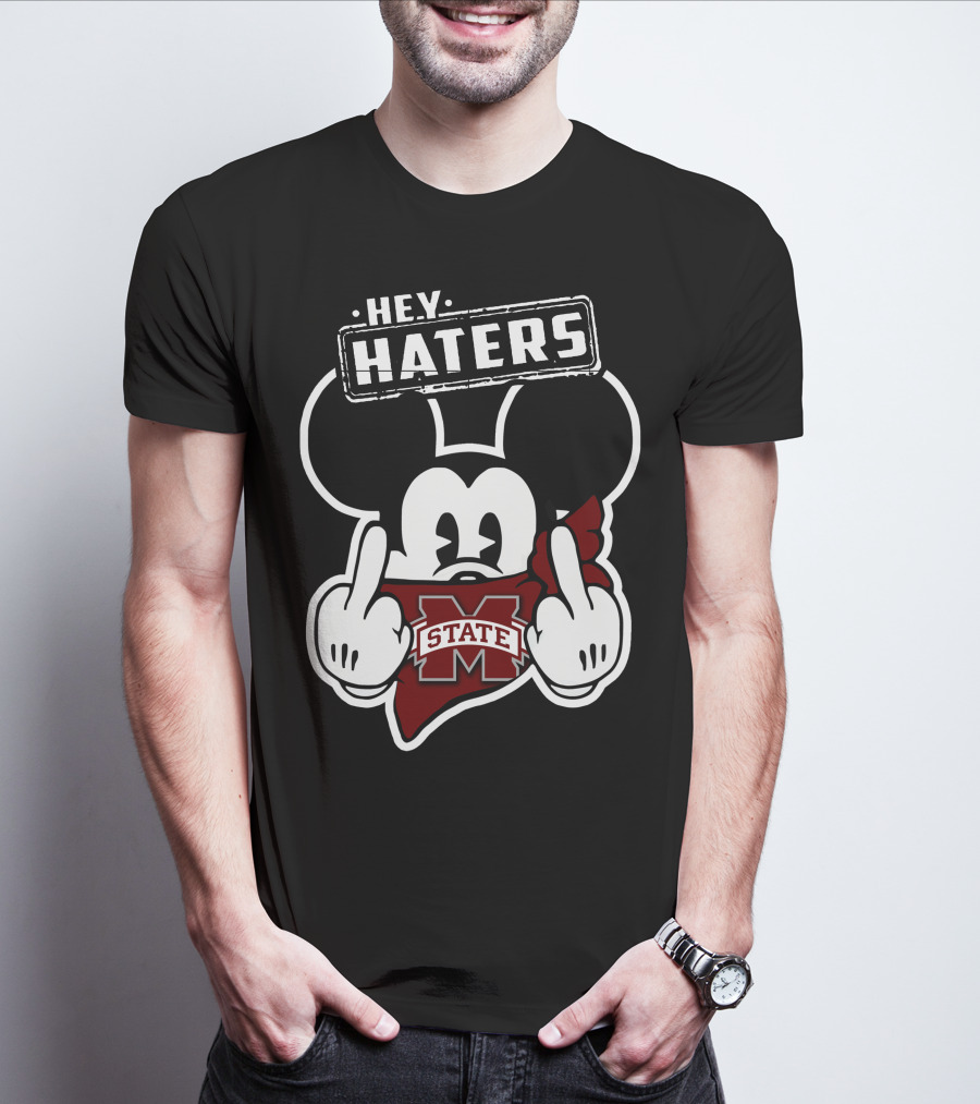 Hey Haters Mick Mississippi State Bulldogs T-Shirt