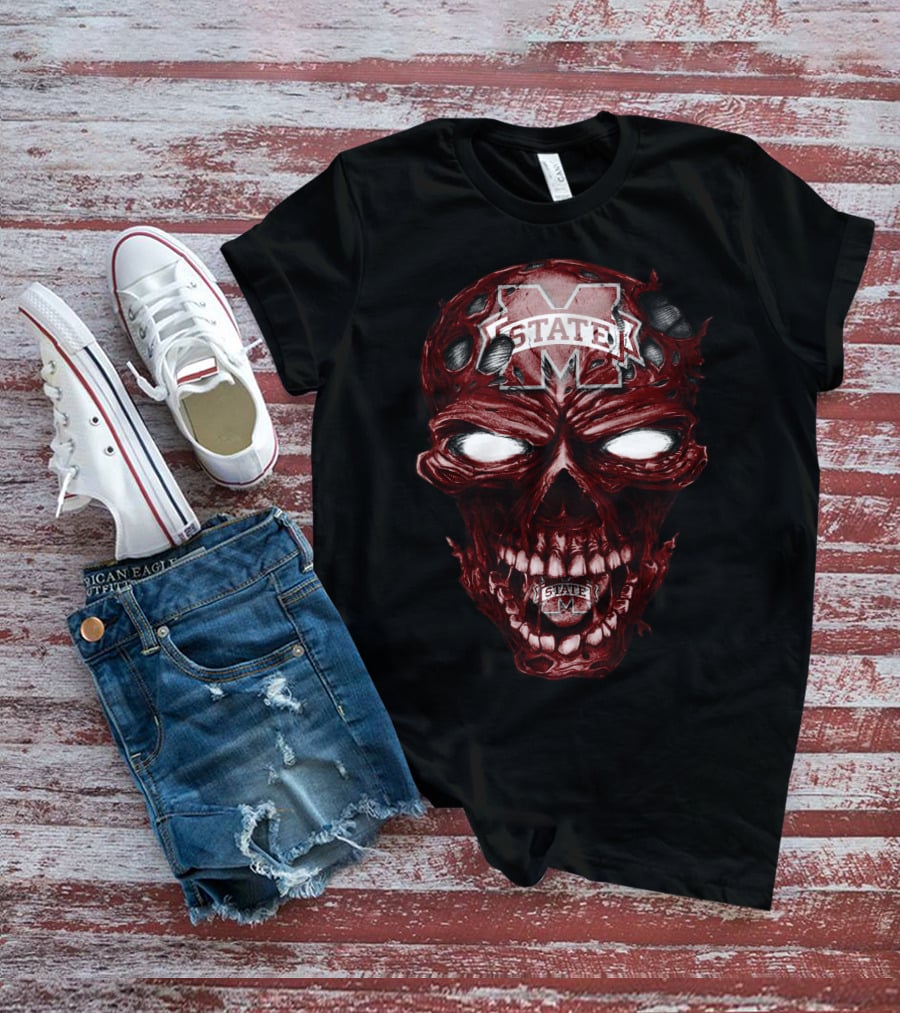 Mississippi State Bulldogs Skull T-Shirt