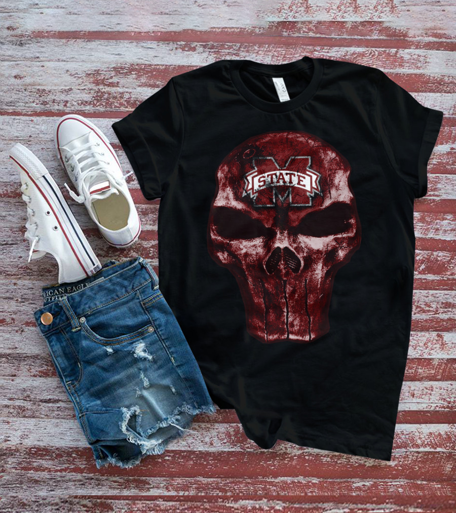 Skull Mississippi State Bulldogs M State T-Shirt