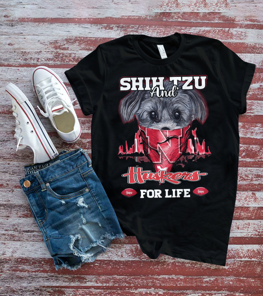 Shih Tzu And Huskers For Life T-Shirt
