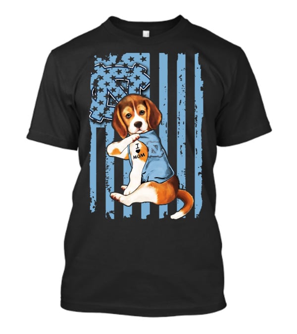 I ❤️ Mom Beagle North Carolina Tar Heels T-Shirt