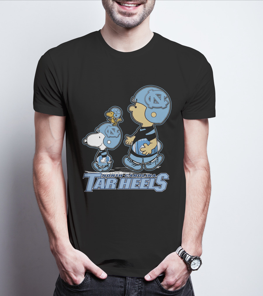 North Carolina Tar Heels Snoopy And Woodstock Football Team Fans T-Shirt