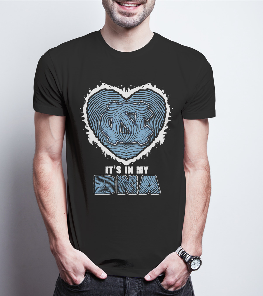 North Carolina Tar Heels It's In My DNA Heart T-Shirt