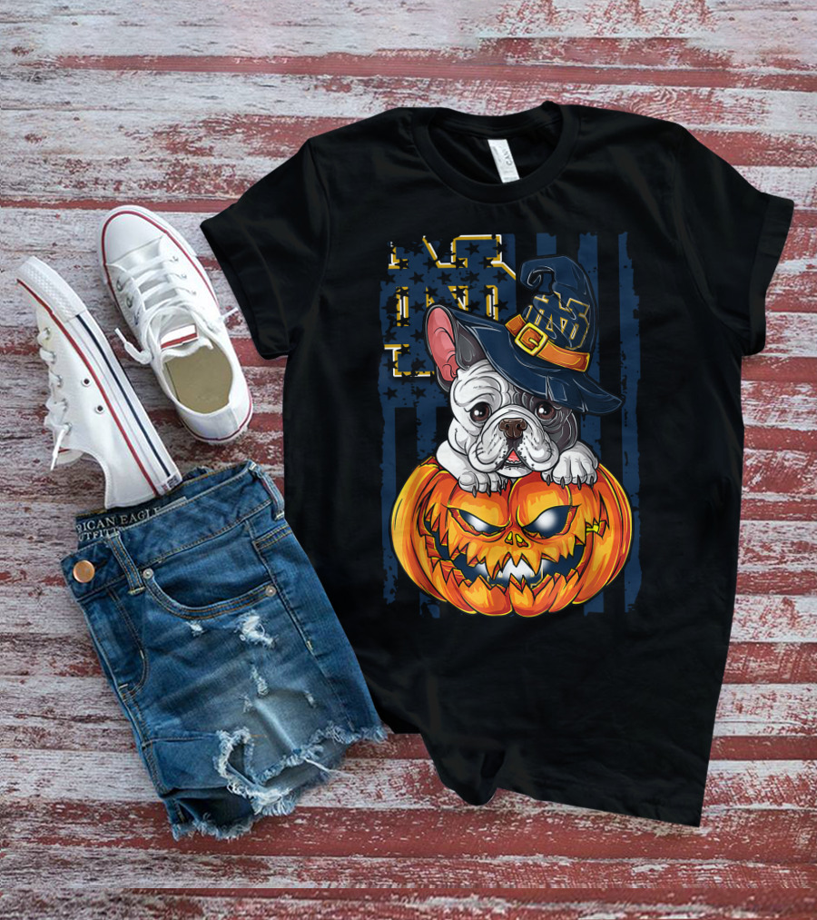 Notre Dame Bulldog Halloween Pumpkin T-Shirt