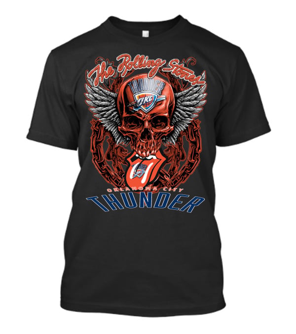 The Rolling Stones Thunder Oklahoma City Okc Skull And Tongue T-Shirt