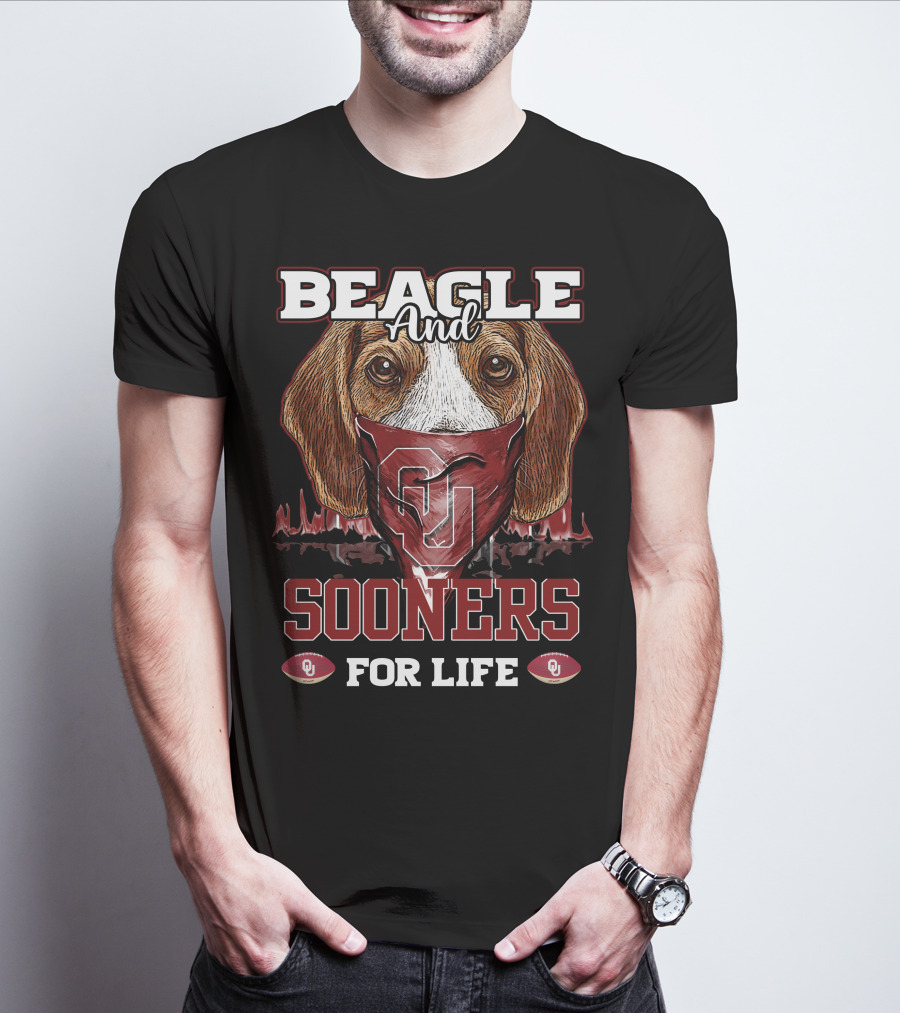 Beagle And Sooners For Life Oklahoma OU T-Shirt