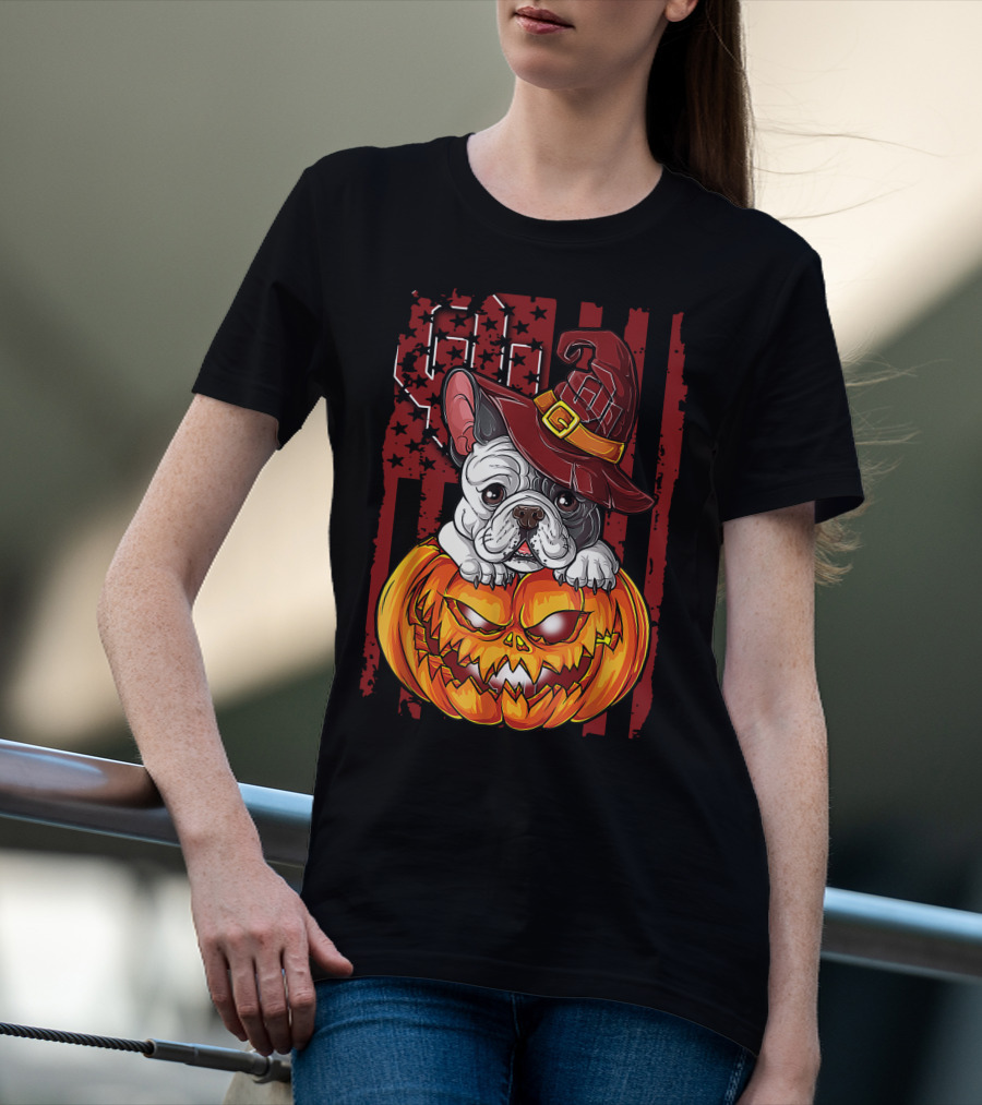 Hlw Bulldog Halloween Pumpkin Oklahoma Sooners T-Shirt