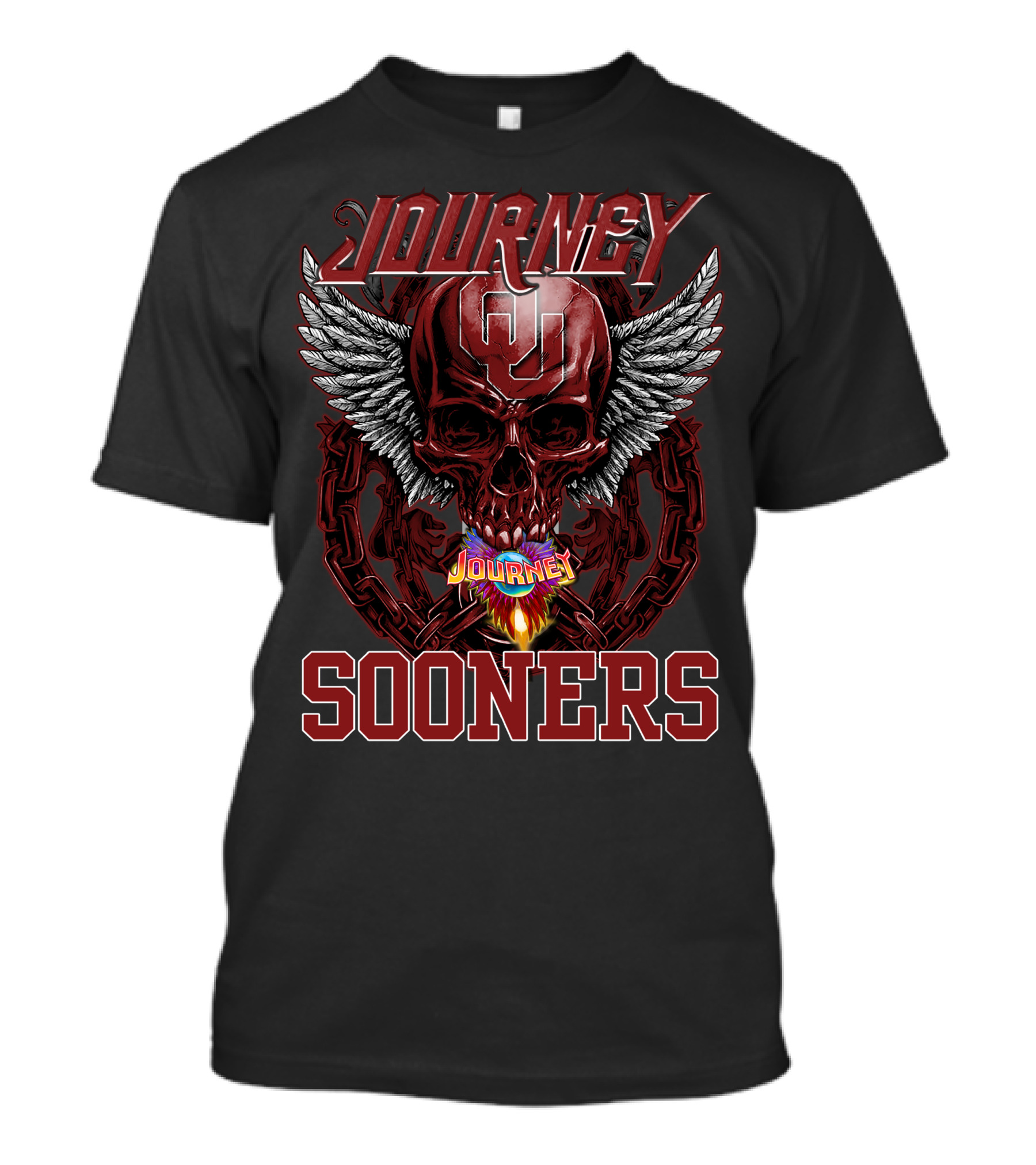 Journey OU Sooners Skull Wings T-Shirt