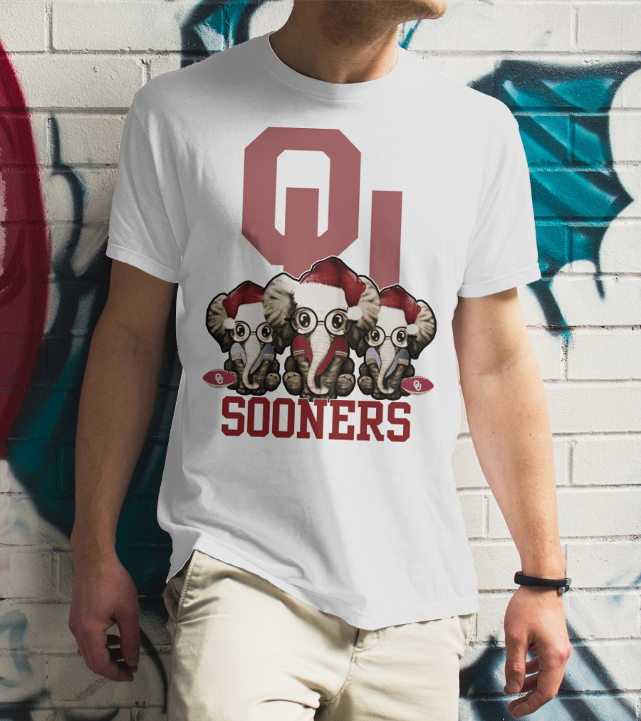 OU Sooners Elephants Christmas T-Shirt