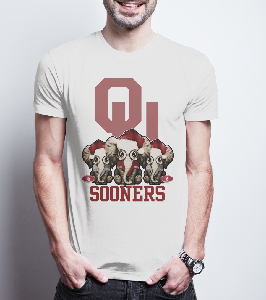 OU Sooners Elephants Christmas T-Shirt