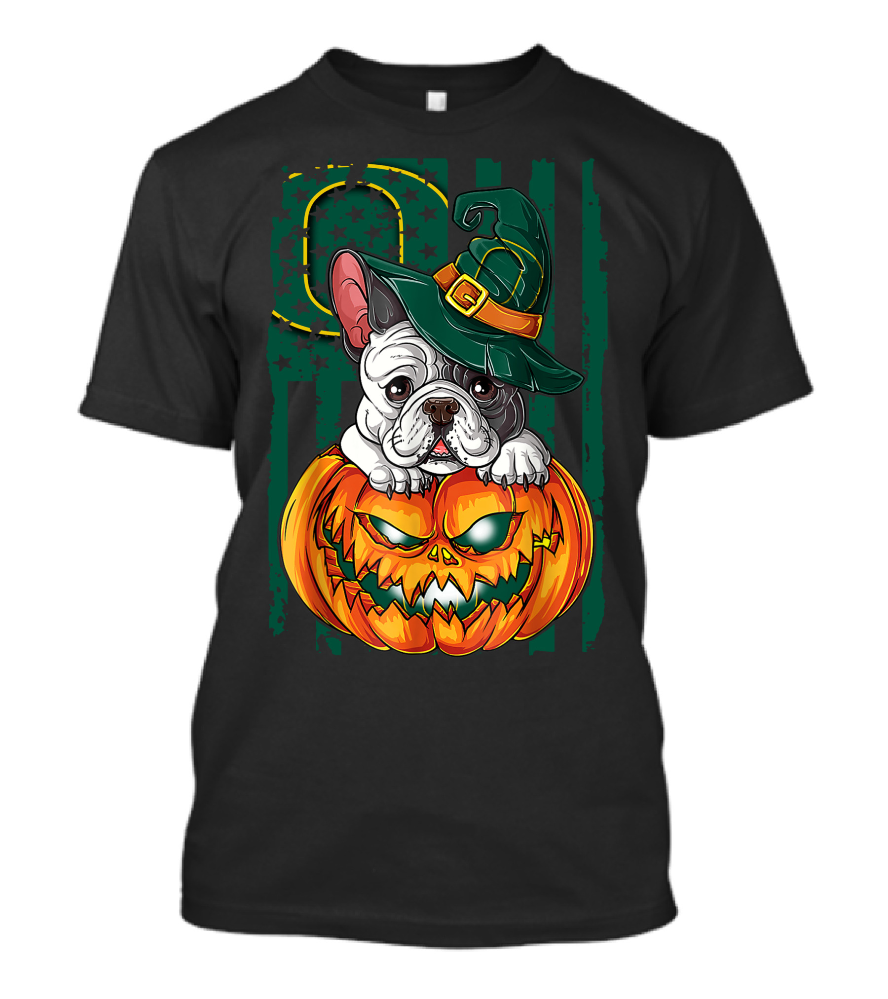 Hlw Bulldog Oregon Ducks Halloween Pumpkin Wizard Hat T-Shirt