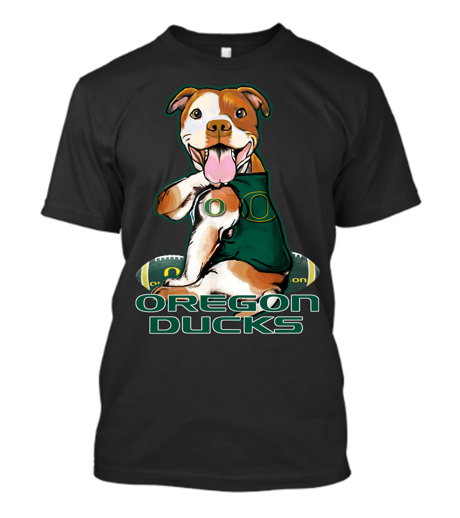 Pittbull Oregon Ducks Football Team Spirit Dog T-Shirt