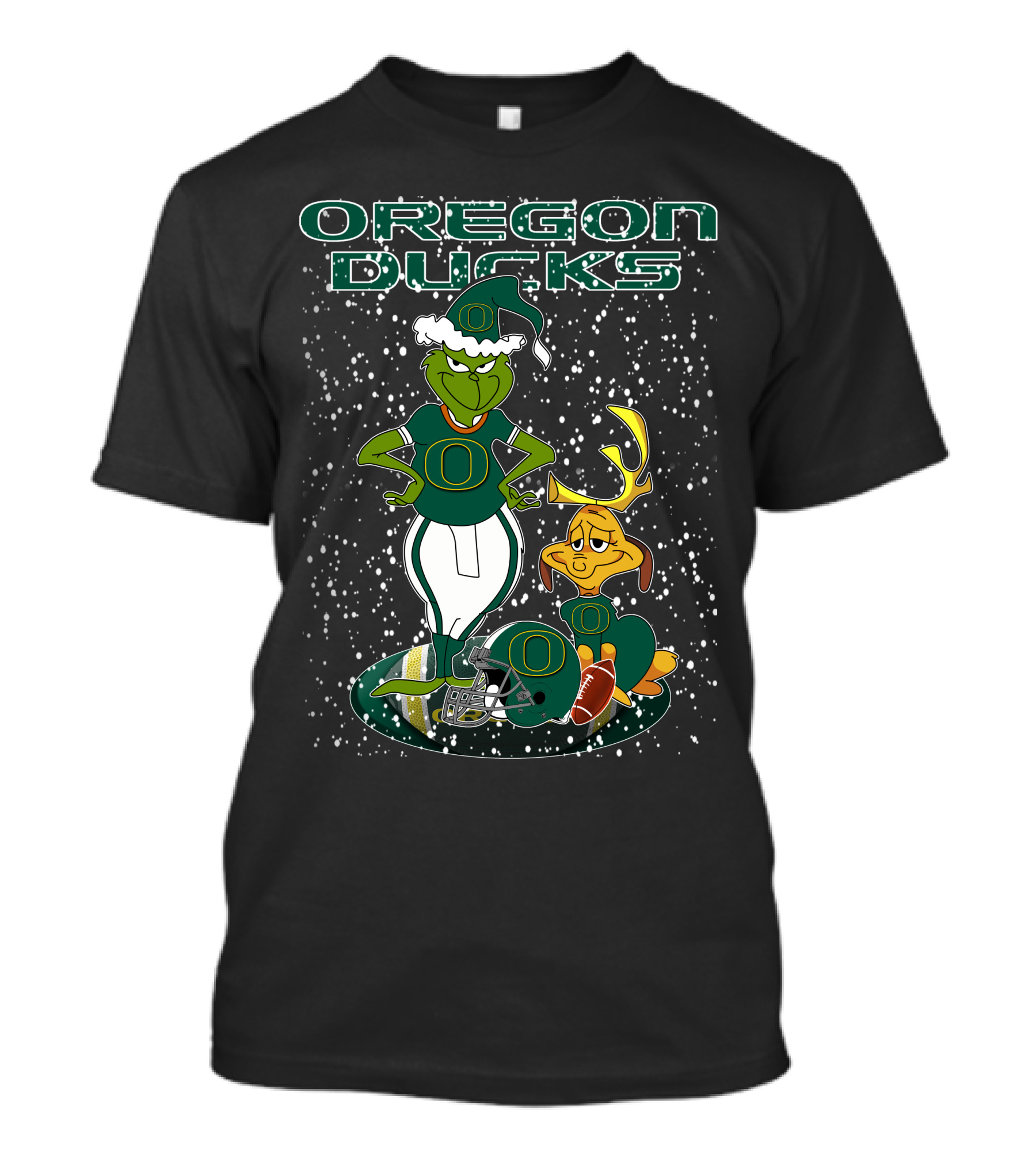 Oregon Ducks Grinchxmas Football Holiday T-Shirt