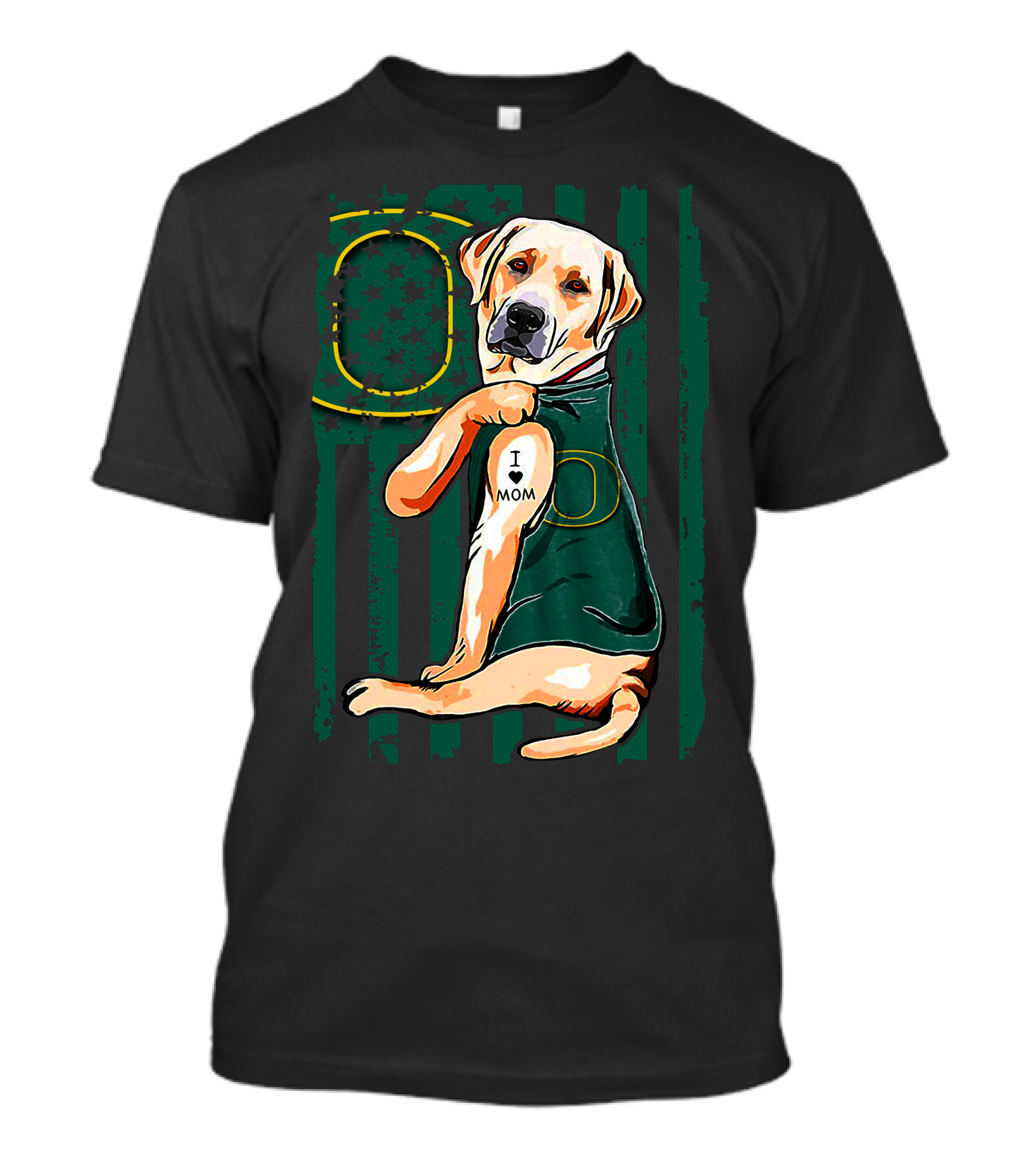 I Love Mom Labrador Retriever Oregon Ducks T-Shirt