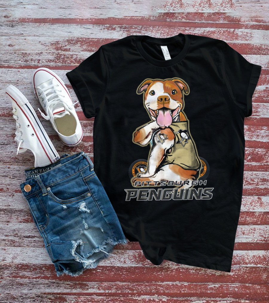 Pittsburgh Penguins Pitbull Hockey Team Fan T-Shirt