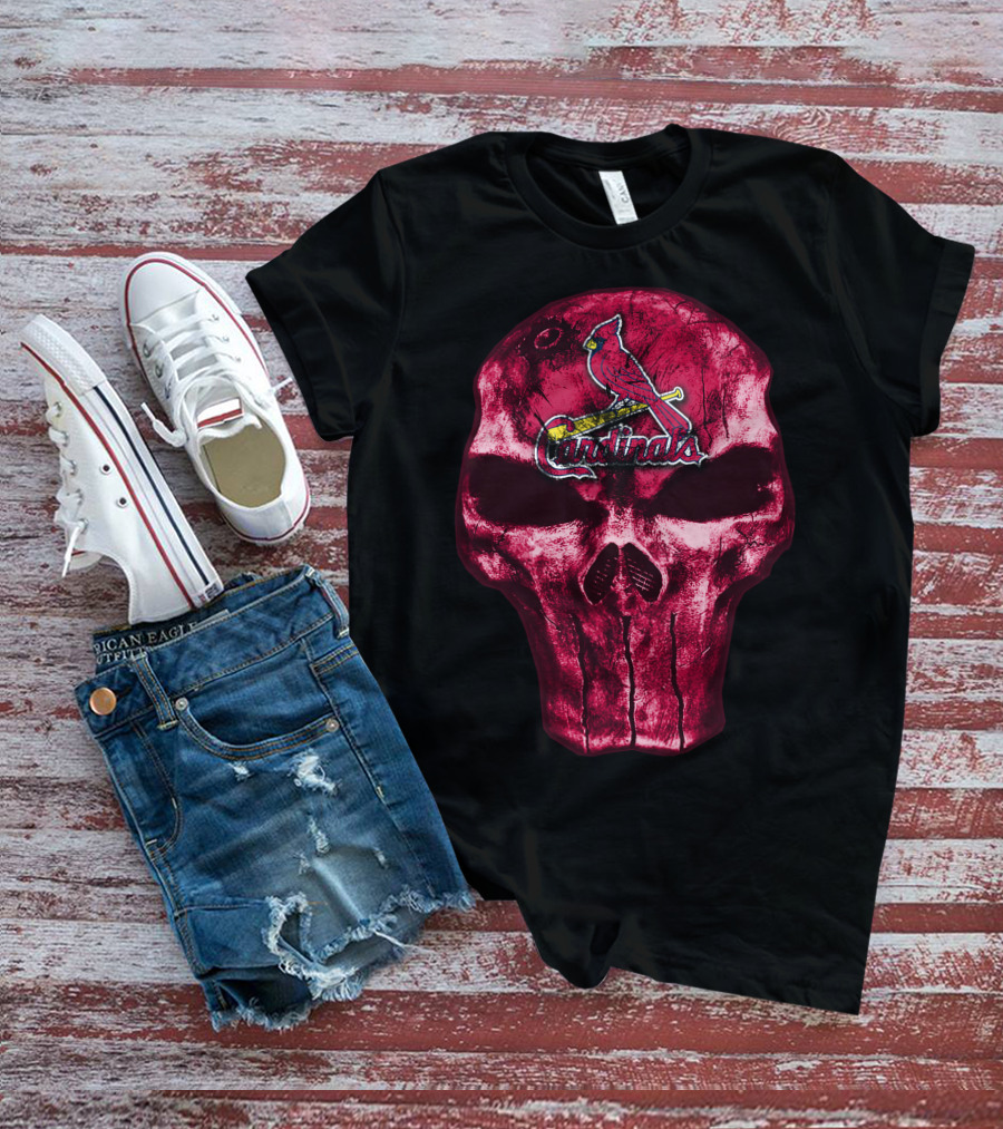 Skull St. Louis Cardinals Punisher T-Shirt