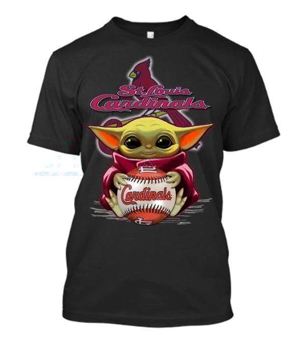 Yoda St. Louis Cardinals Baseball Star Wars Baby Yoda T-Shirt