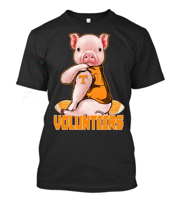 Tennessee Volunteers Pig With Football And T T-Shirt