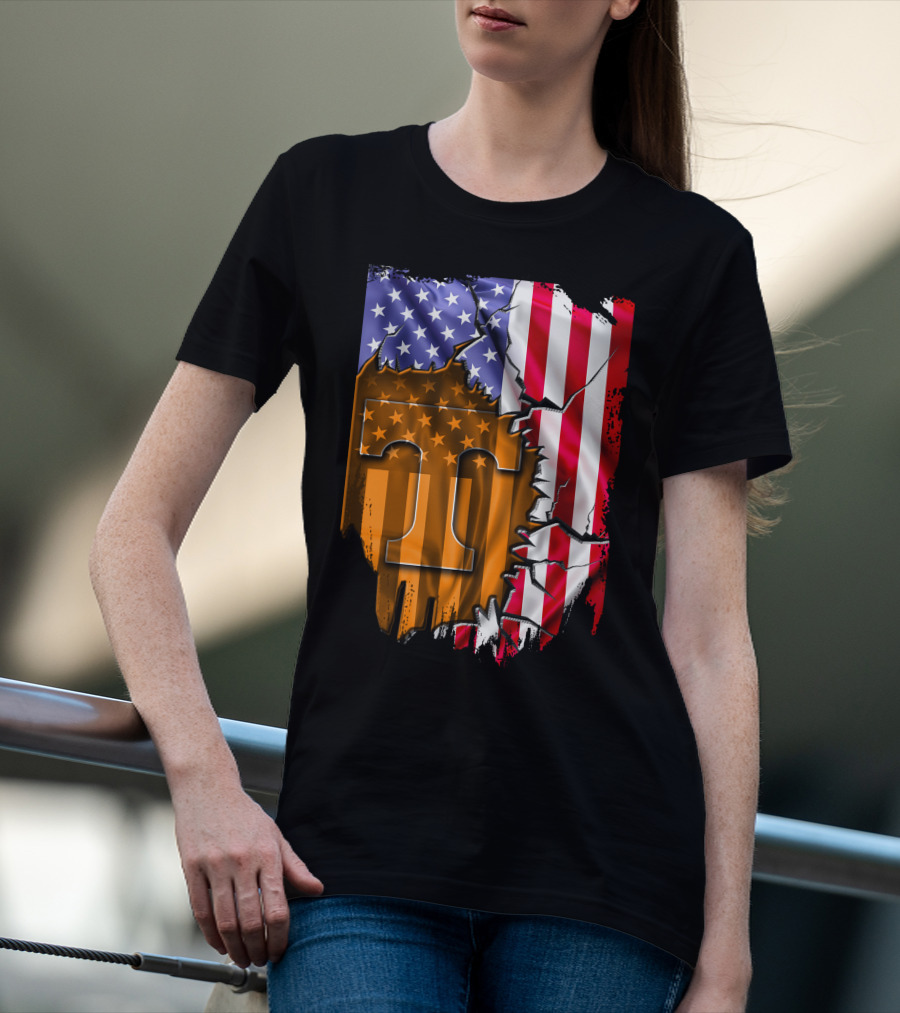 American Flag Tennessee Volunteers T T-Shirt