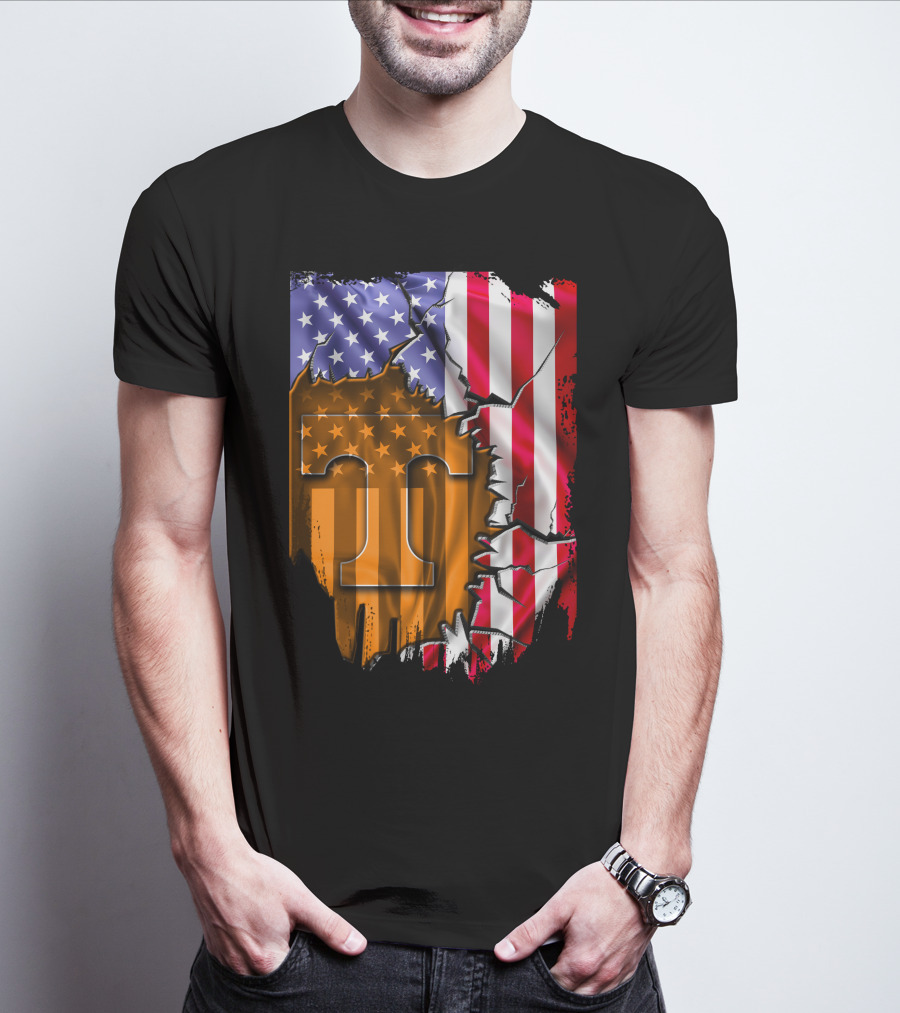 American Flag Tennessee Volunteers T T-Shirt