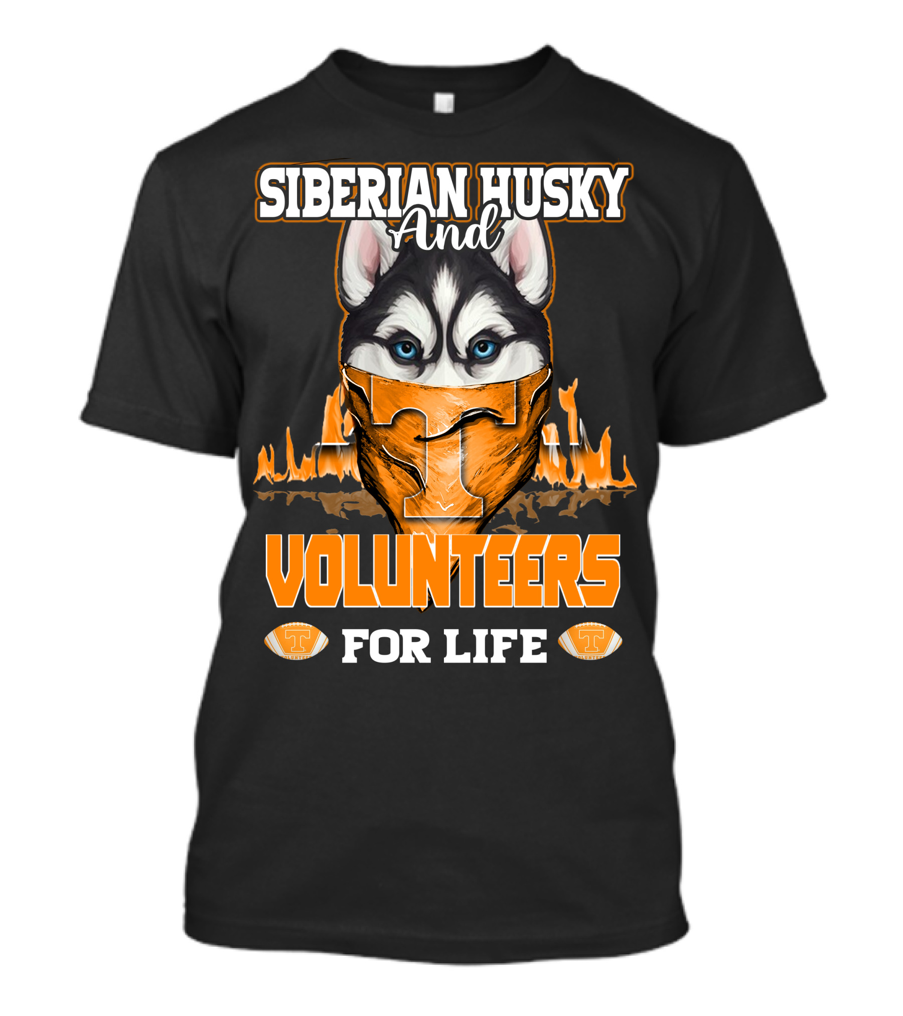 Siberian Husky And Volunteers Tennessee For Life T-Shirt