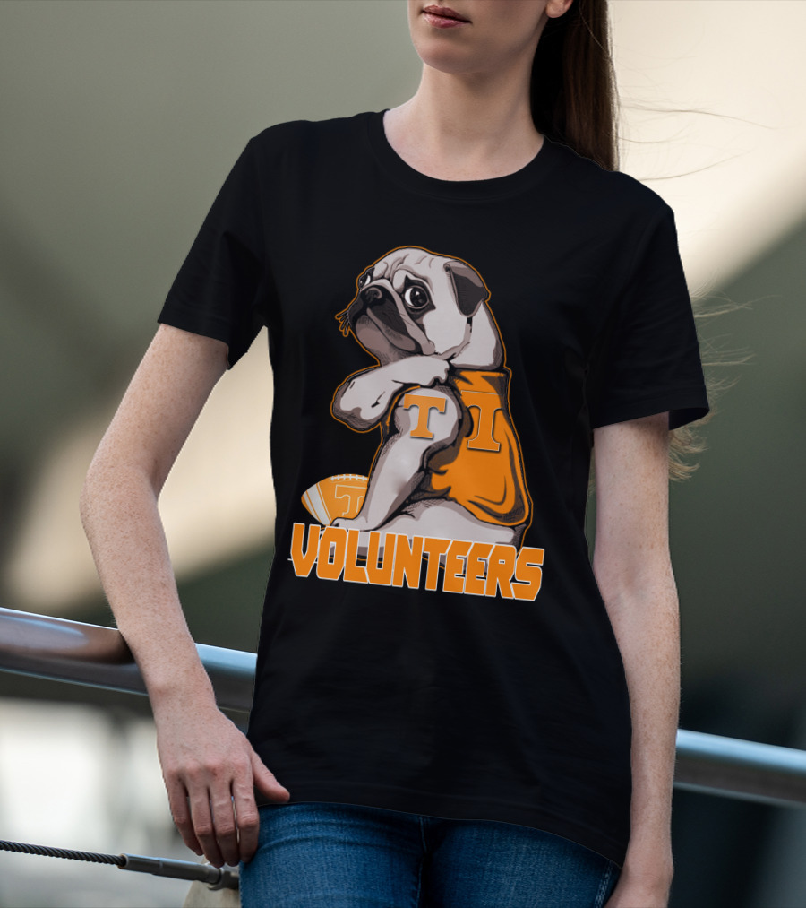 Pug T Volunteers Football T-Shirt