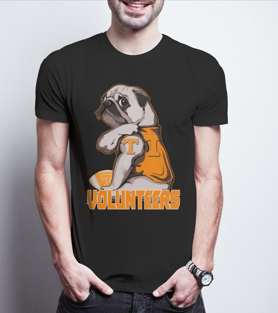 Pug T Volunteers Football T-Shirt