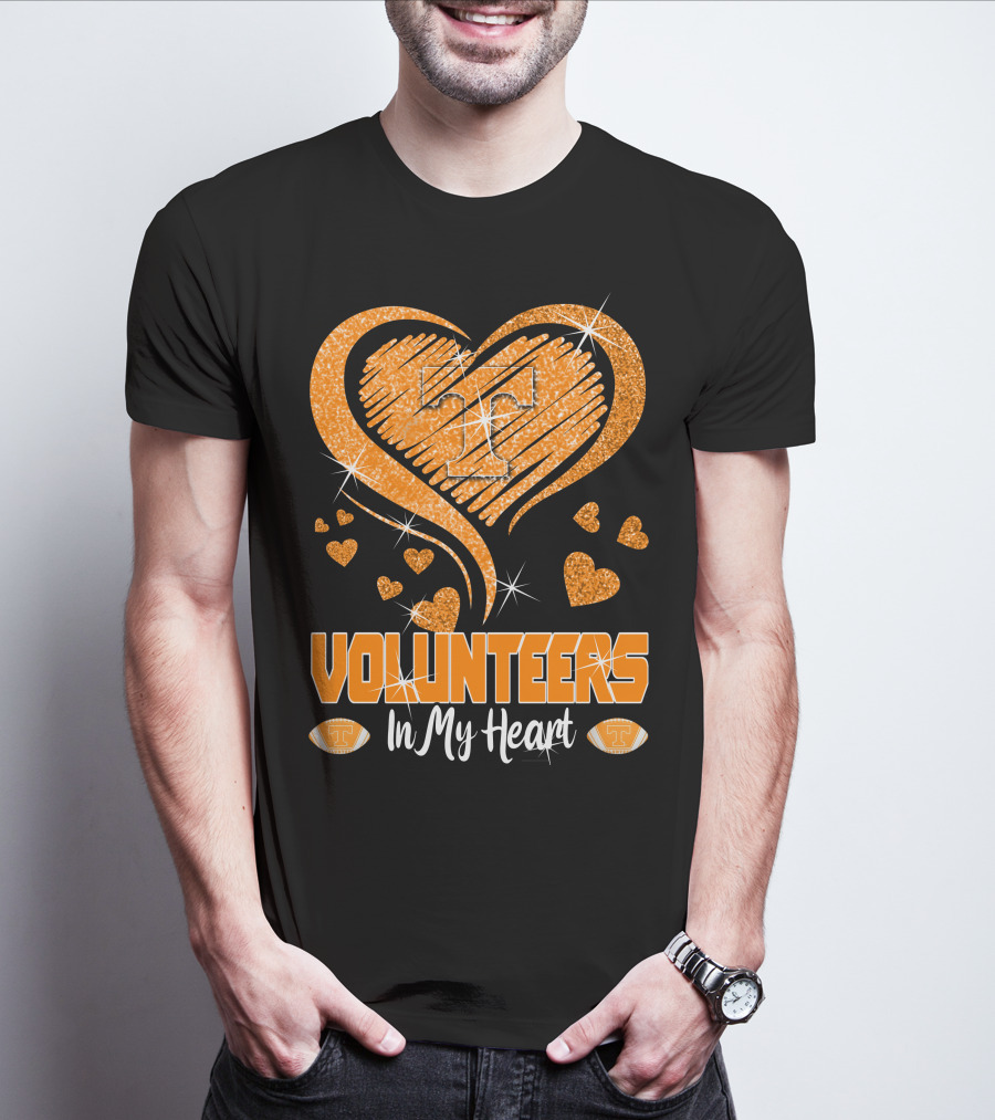 Tennessee Volunteers Orange Heart With T Logo In My Heart T-Shirt