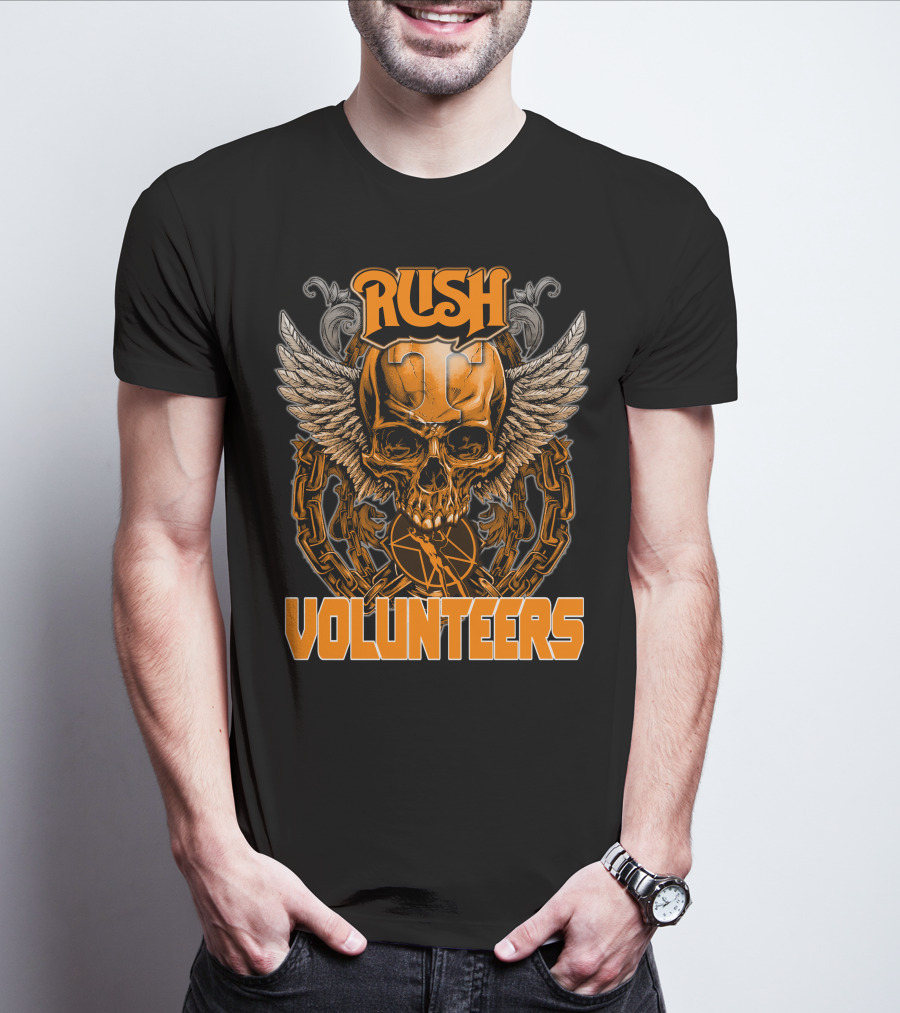 Rush Tennessee Volunteers Skull Wings T-Shirt