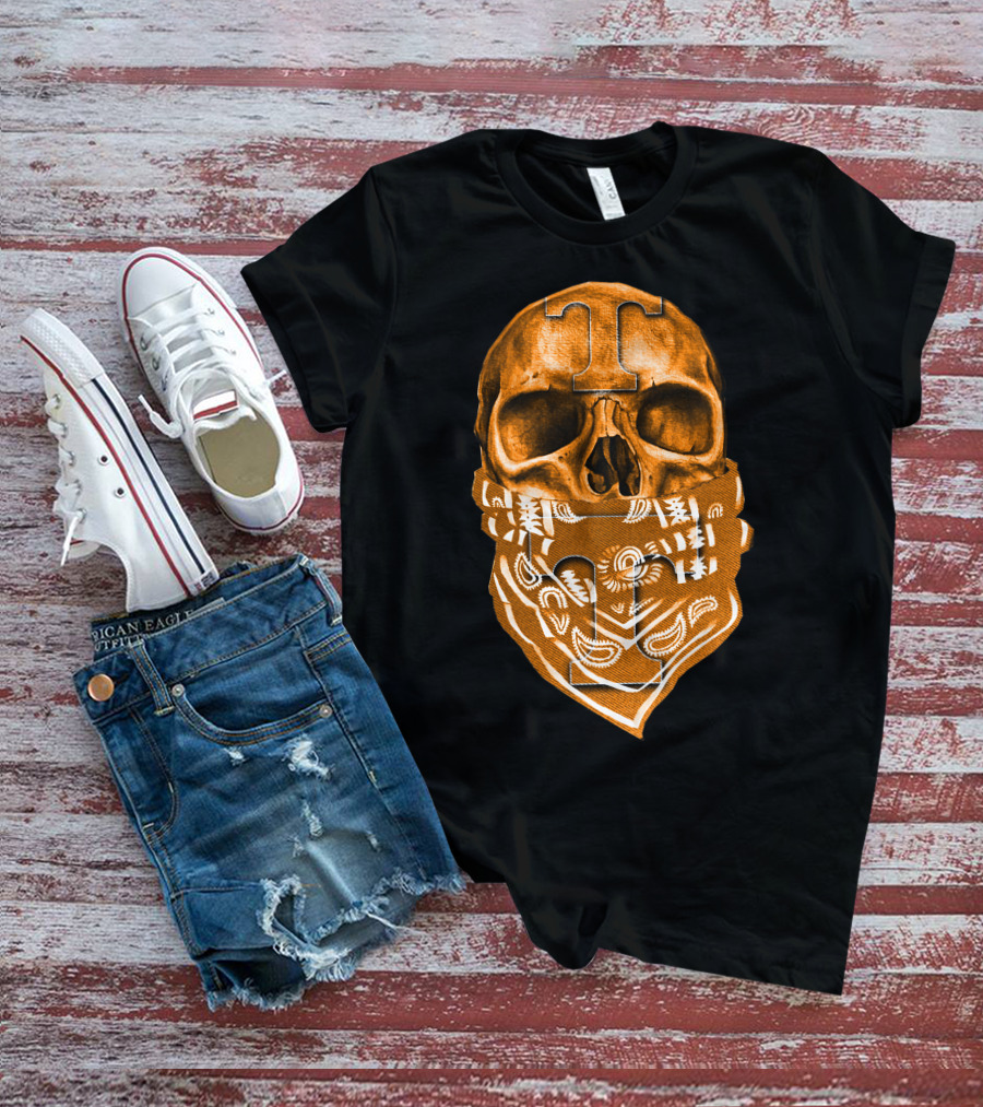 Tennessee Volunteers Skull Bandana T-Shirt